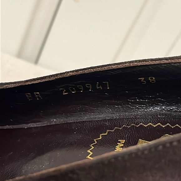 Yves Saint Laurent Tribute Brown Suede Pumps Stiletto Heels size 38 - Picture 4 of 12